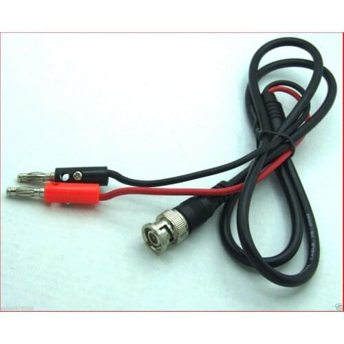 2PCS BNC male to Double 4MM banana plug 75oHM cables leads 100CM / 39" cable
