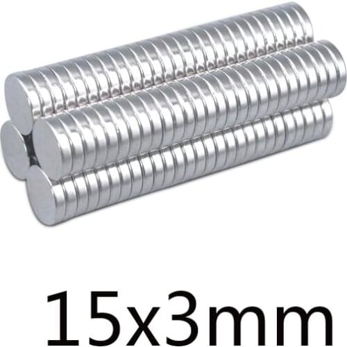 20/50/100pcs 15x3 mm Search Minor Magnet Diameter 15mm x 3mm Bulk Small Round Magnetic 15x3mm Neodymium Disc Magnets 15*3 mm