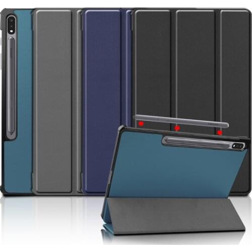 2020 New For Samsung Galaxy TAB S7 Plus Case Tablet PU Leather Smart Stand Cover TAB S7 Plus 12.4 "SM-T970 T975 T976 Tablet Case