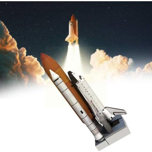 3D Paper Card Space Shuttle Space Rocket Model DIY Sets For Children Toys Model Toy Presents Construction Educational Build H9G5