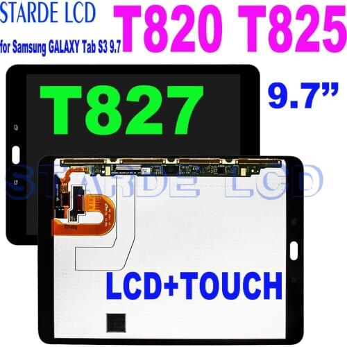 AAA+ New LCD Display for Samsung GALAXY Tab S3 9.7 T820 T825 T827 LCD Display Touch Screen Digitizer Replacement Assembly