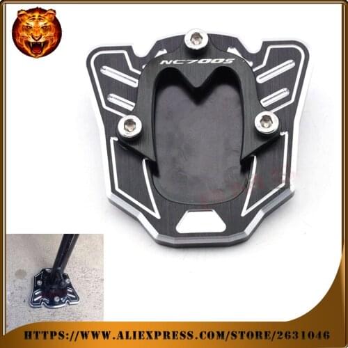 Motorcycle foot Side Kickstand pad Stand Extension Support Plate For HONDA NC700 NC700S 2012-2013 free shipping with logo