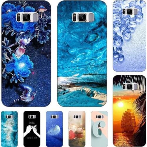 For Samsung Galaxy S8 Plus S8+ G955 S 8 G950 Cover Fashion Cool Cartoon Flower Capa Soft Silicone TPU Case