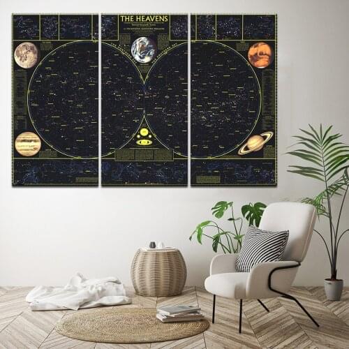 Children Room Cartoon Space Planet Universe Posters and Prints Art Canvas Painting Modern Home Decoration Wall Pictures