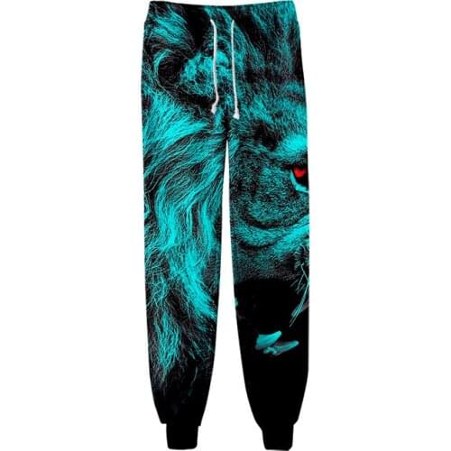 New King Lion Cartoon 3d Joggers Harem Pant Fashion Hip Hop Men Women Long Loose Trousers Sports 3D Fitness Pants Sweatpants 4XL