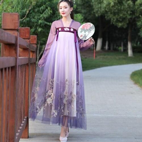 Purple Oriental Dance Clothing Hanfu Cosplay Cute Traditional Chinese Clothing For Women Dress For Adults Clothes Outfits Party