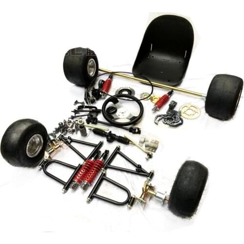 GO KART KARTING ATV UTV Buggy 1M Rear Axle Steering Gear Rack Pinion U Joint Tie Rod Steering Wheel Brake Pump With Wheels Seat