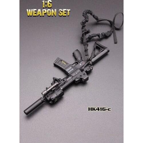 Mini Times Toys Gun Model 16cm 1/6 Scale Figure Weapons Model Accessories HK416 C For 12" Army Solider Action
