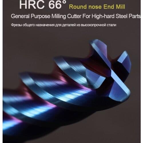 R0.2 R0.5 R1 HRC66 Carbide Round Nose End Mill Alloy Carbide Milling Tungsten Steel Milling Cutter EndMillS CNC Cutting tools