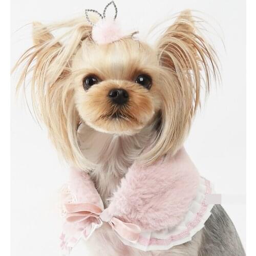 Pets Cat Dog Cute rabbit ears hair ball stitching decorative hair clip hair accessories