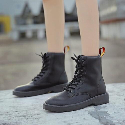 Lace-up Chunky Ankle Boots 2020 Autumn Winter New Fashion Womens Boots Lace Up Warmth and Leisure Botas Mujer Invierno W20-86