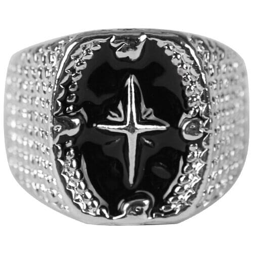 2020 Fashion Men And Women Rings Classic Cross Black Ring Punk Hip Hop Style Mens Alloy Jewelry Creative Gifts Wholesale Hot