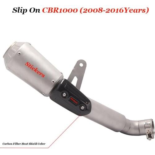 Motorcycle Slip On CBR1000 Exhaust Pip Modified Mid Link Pipe Exhaust Muffler For 2008-2016 Honda CBR1000 CBR 1000 US