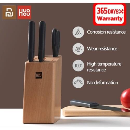 Xiaomi Huohou Stainless Steel Kitchen Knives Set 6pcs Fruit Knife Kitchen Scissor Chopping Knife Slicing Tool Cutter Holder