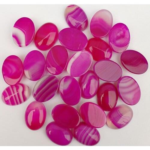 Wholesale 50pcs 13*18MM Red stripe onyx Stone beads Oval shape CABOCHON CAB loose Beads for jewelry making DIY Free shipping