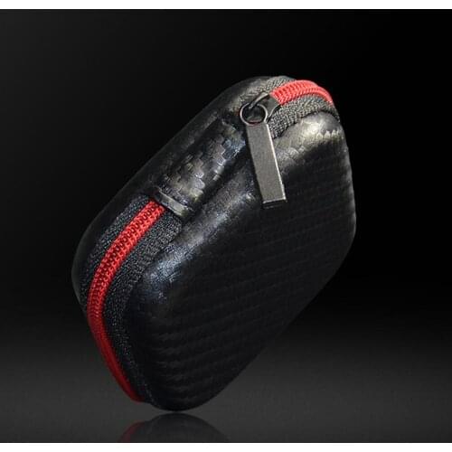 Portable Mini PU Leather Earphone Storage Organizer Earphone Holder Carrying Hard Case Winder Stretch Earbud Storage Case