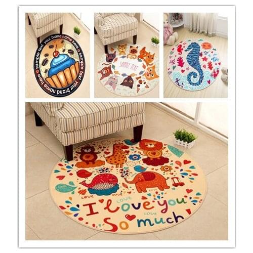 Simple Style Round Carpet Kids Rug for Bedroom Bedside Rug Tapeta Baby Crawling Mat Hallway Floor Mat Nice Carpet Kids Room