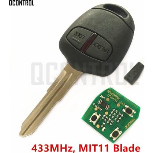 QCONTROL Car Remote Key Fit for MITSUBISHI Outlander Pajero Montero Triton ASX Lancer MIT11 Blade 433MHz