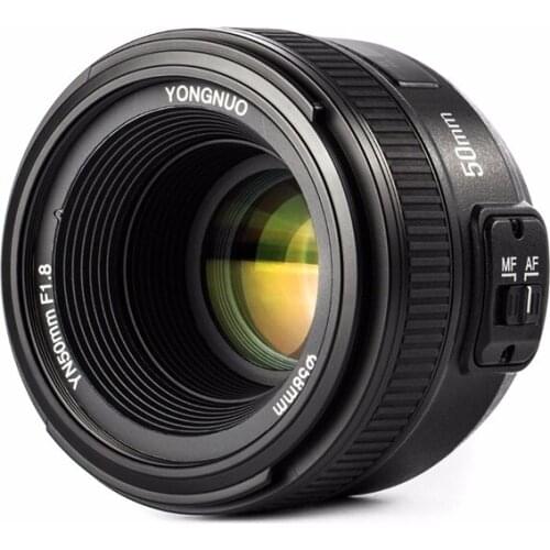 Sale Camera Lens YONGNUO YN 50 mm F1.8 MF YN 50mm f/1.8 AF Lens Aperture Auto Focus for Nikon D5300 D5200 D750 D500 DSLR Cameras