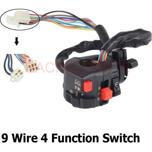 Handle Switch Control With Choke Lever 9 Wire 4 Function For Chinese ATV Quad 50cc 70cc 90cc 110cc 125cc 150cc 200cc 250cc
