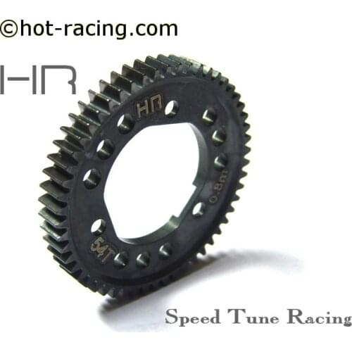 Steel Spur Gear 48T~54T 0.8 Metric Pitch for Traxxas Slash 4x4 and Stampede 4x4 with center diff