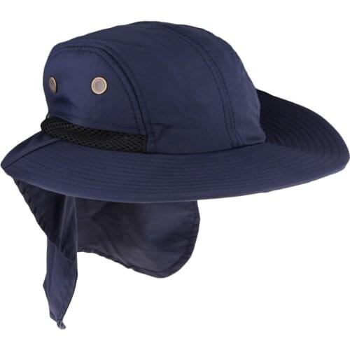 Outdoor Jungle Hat Shawl Neck Sun Protection Hat Face Wide Brim Cap 58-60cm