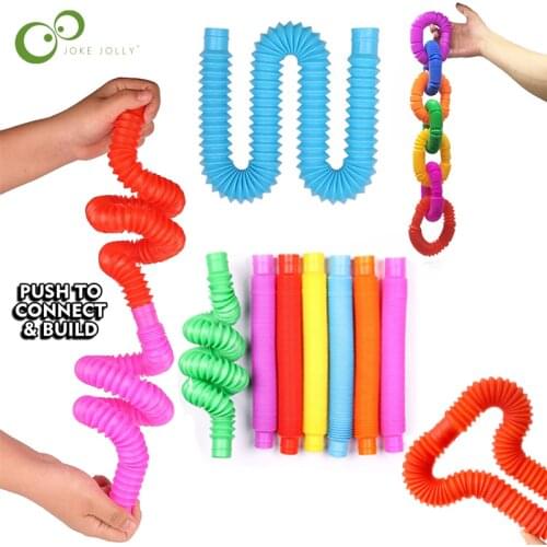 1/5pcs Randomly Color Folded and Uncompressed Complete with Venting Toy Sensory Toy Telescopic Bellows Relieve Stress WYW