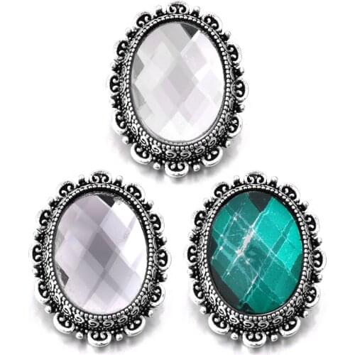 5pcs/lot High Quality Snap Button Jewelry Rhinestone Flower Metal 18mm 20mm Snap Button Fit DIY Snap Bracelet Bangle Accessories