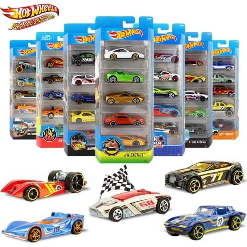 5pcs/pack Original Hot Wheels 1:64 Metal Mini Model Car Kids Toys for Children Diecast Brinquedos Hotwheels Boys Toys Gift 1806