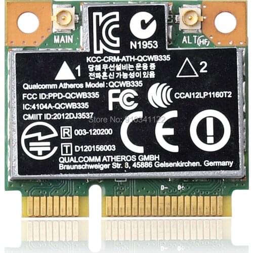 Wireless LAN Card 690019-001 QCWB335 Mini PCI-E wifi+BT4.0 for HP 655 CQ58 ENVY 4 6 M4 M6 DV7