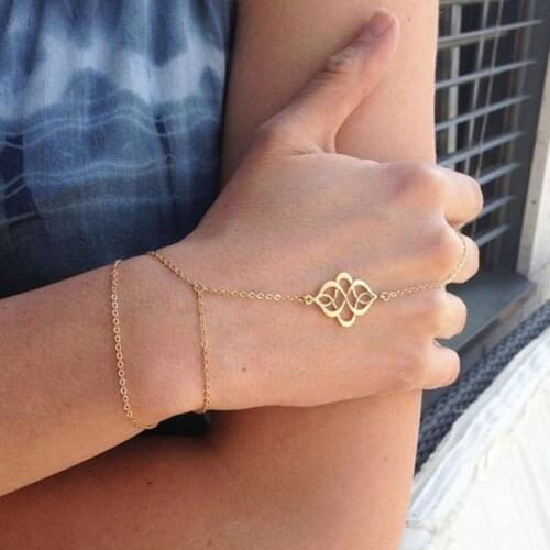 Bohemian Finger Bracelet Gold Finger Bracelet Gold Slave Bracelet Hand Chain