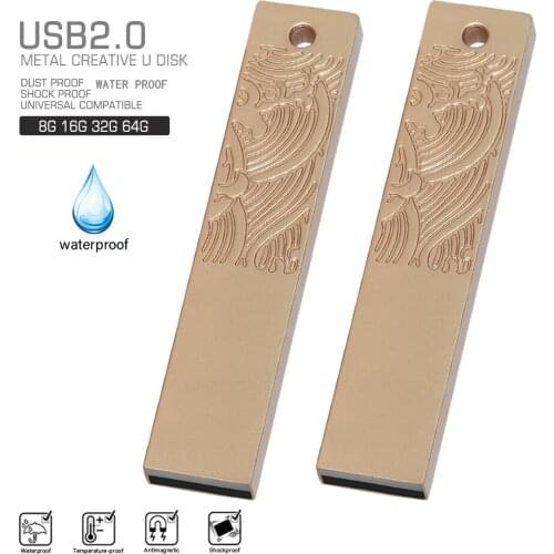 Over 10pcs free logo)usb 2.0 flash drive 64GB 32GB 16GB 8GB 4GB pen drive pendrive waterproof u disk memoria cel usb stick gift