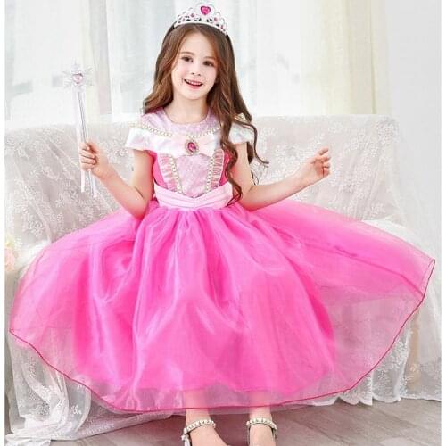 Child Christmas Girls Sleeping Beauty Dress Vestidos Cosplay Dress Costume Christmas Party Princess Party Clothing