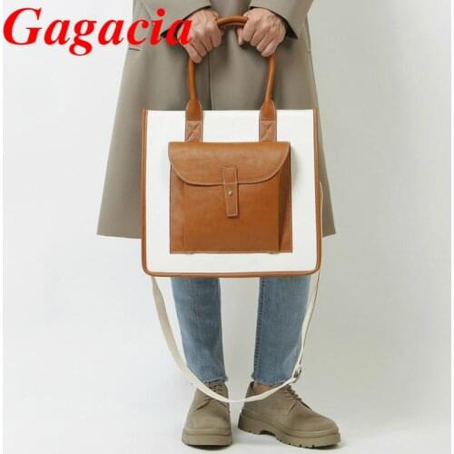 Gagacia Men Handbag Leather Shoulder Bags Business Mans 14 Inch Laptop Tote 2021 New Korean Style Large Capacity Crossbody Bag