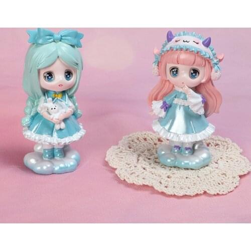 Blind Box Toys Chasing Light Girl Resin Crafts Home Decorations 6 Styles Trendy Play Ornaments Creative Hand-Made Birthday Gifts