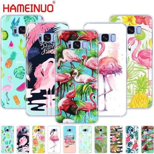 HAMEINUO Summer Flamingos Love cell phone case cover for Samsung Galaxy S9 S7 edge PLUS S8 S6 S5 S4 S3 MINI