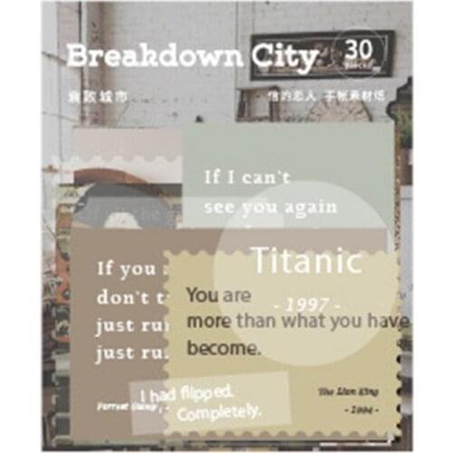 30Pcs Scrapbooking Card Creative Portable Exquisite Craft Background Material Paper landscape diary DIY decoration base paper