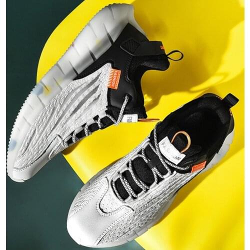 Damyuan 2020 Men Street Style Casual Running Shoes Comfortable Thick-soled Male Sneakers Black Increases Height for Sports Shoes