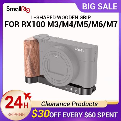 SmallRig RX100 M7 L-Shaped Wooden Grip for Sony RX100 III / IV / V(VA) / VI / VII Rx100 M6 Vlog Rig For Camera Vlogging 2467