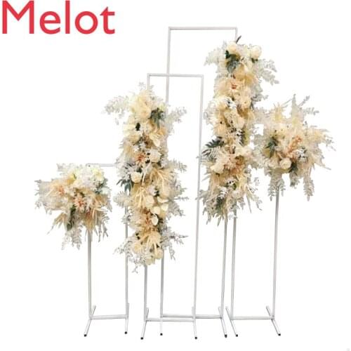 Fashion European Style Hot-Selling New Arrival Iron Screen Four-Piece Background Decoration Wedding Props Geometric Ornaments
