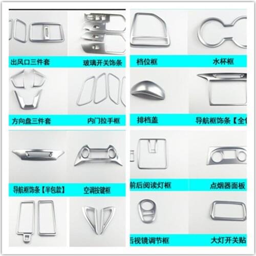 ABS Center Console Panel Stickers Sequin Frame Interior Decoration For Hyundai Creta IX25 2015 2016 Auto Accessories Car-styling