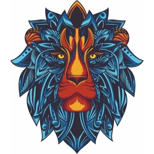 Neon Tribal Lion Sticker Plane Extreme