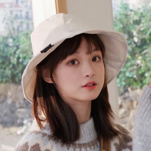 New Unisex Cotton Bucket Hats Women Summer Sunscreen Panama Hat Men Pure Color Sunbonnet Fedoras Outdoor Fisherman Hat Beach Cap