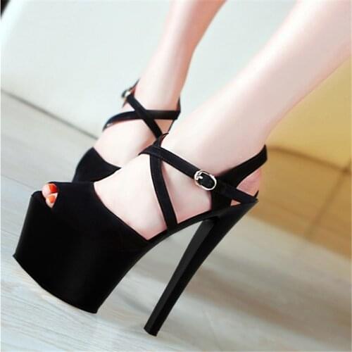 Lovely princess 17cm high heels, model banquet catwalk use, fashion stage sandals