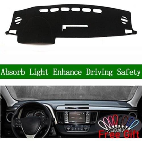 For Toyota RAV4 2013 2014 2015-2019 Dashboard Cover Sun Shade Non-slip Dash Mat Pad Carpet Car Stickers Interior Accessories