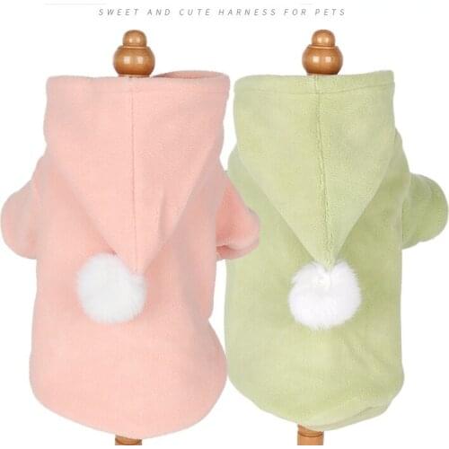 Pet dog cat warm Fleece clothing Winter Dog Coat Jacket cute hooded cat clothes teddy small dog warm sweater for Puppy Chihuahau