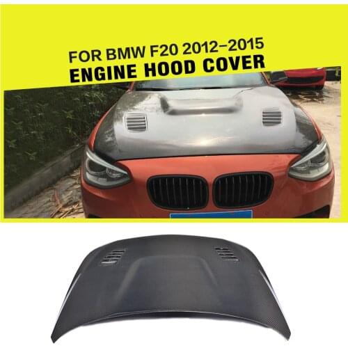 For BMW F20 2012 - 2015 Auto Front Engine Bonnets Hood Cover Double Side / Singel Side Carbon Fiber