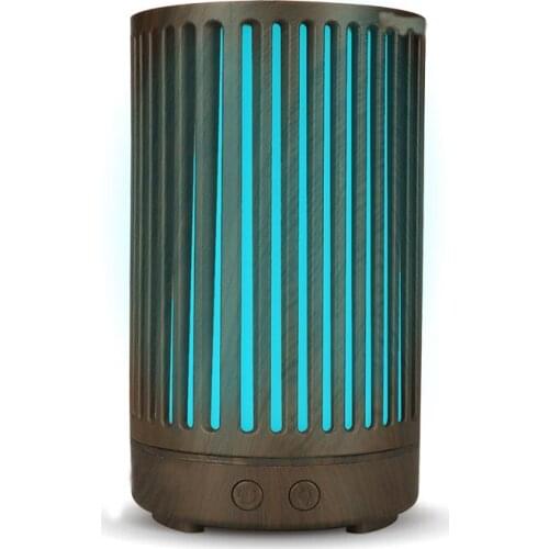 200ml air humidifier usb ultrasonic wood Hollow cylinder Essential Oil Aroma diffuser electric with 7 color LED light for home