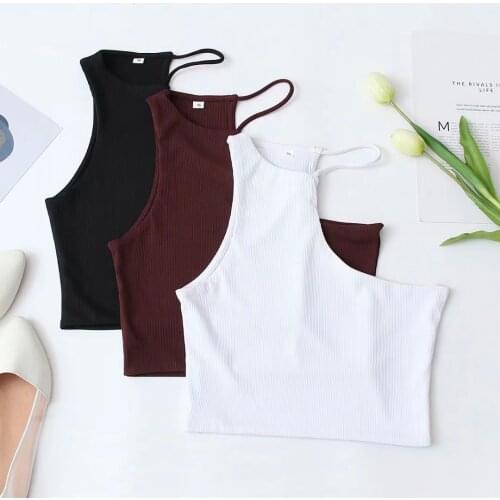Za Women Fashion Sexy Cropped Solid Color Knitted Blouses Vintage Backless Shoulder Strap Female Shirts Cross Necked Vest