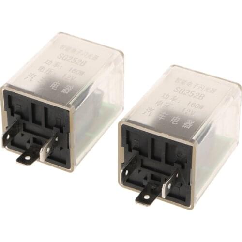 1 Pair Car 3-pin Electronic LED 12V Flasher Relay Fix for Turn Signal Blinker